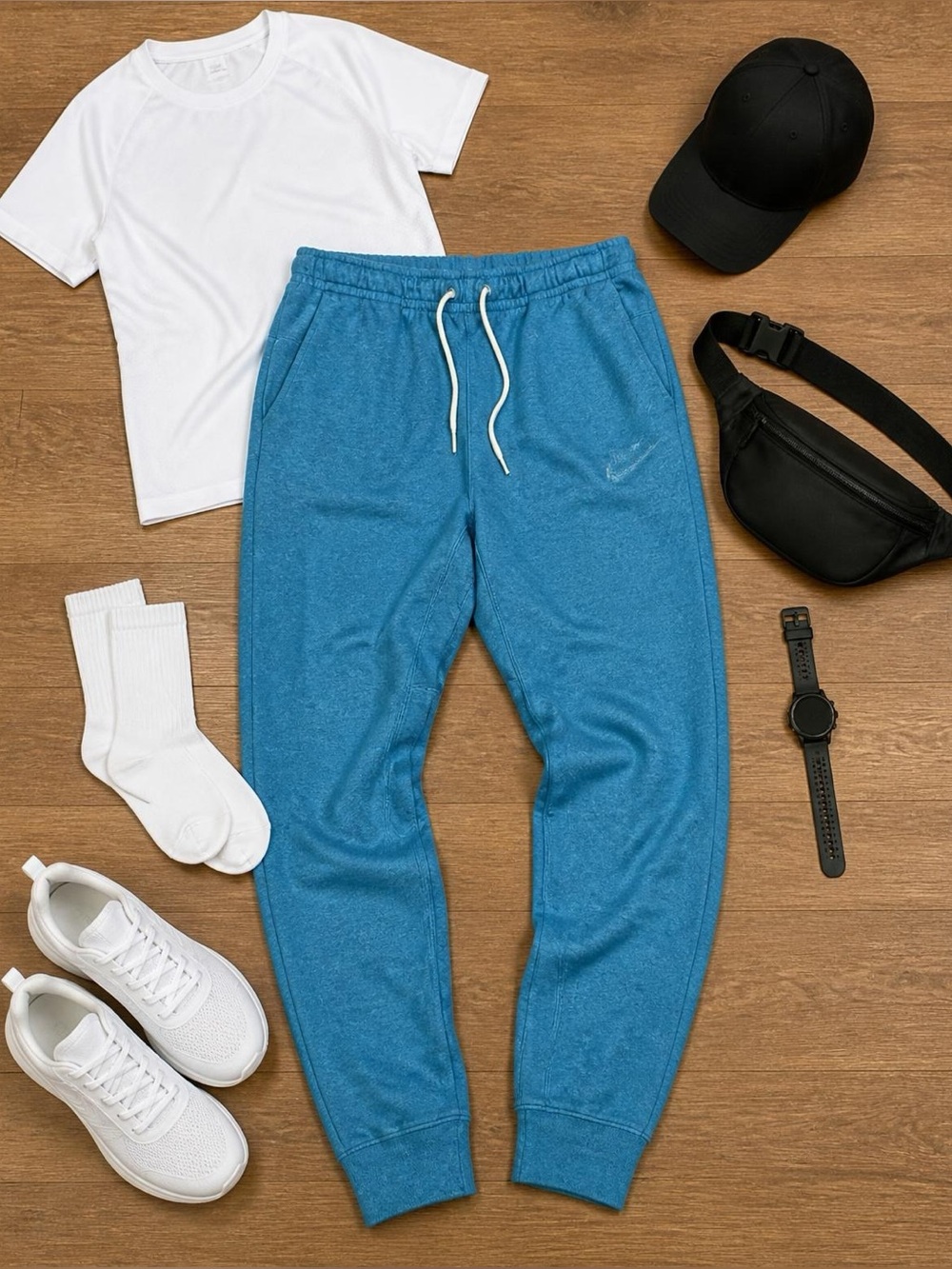 Nike Sportswear Club Fleece Jogger Sweatpants, Teal Blue, Unisex, Size XL